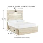 Cambeck Full Panel Bed with 2 Storage Drawers - Image 5