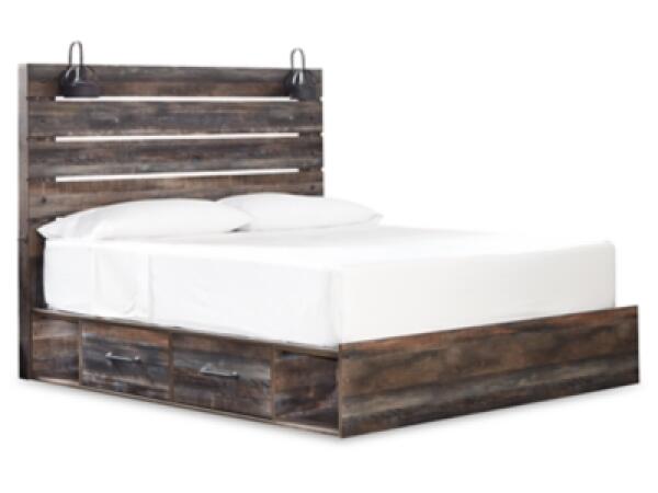 Drystan King Panel Bed with 2 Storage Drawers Beds Ashley Furniture