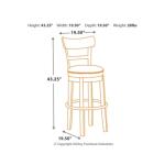 Pinnadel Bar Height Bar Stool - Image 4